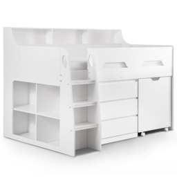 Julian Bowen Jupiter White Mid Sleeper with Storage - thumbnail 3