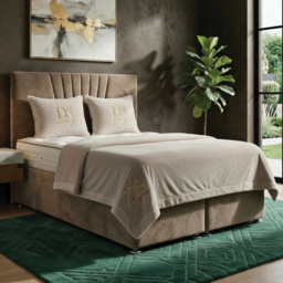 DS Living Vesper Mink Super King Size Ottoman Bed