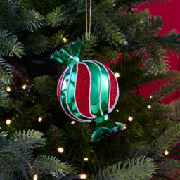 Single Candy Cane Lane Glass Sweet Candy Christmas Bauble 11.6cm in Assorted styles - thumbnail 3