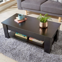 Home Source Orlando Black Lift Up Storage Coffee Table