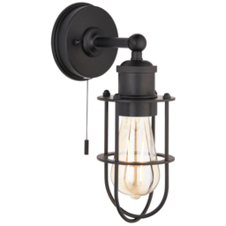 Merano Treviso Matt Black Bathroom Wall Lamp - thumbnail 1