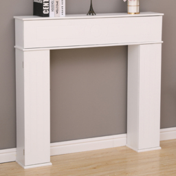 FurnitureHMD White 3 Door MDF Fireplace Surround Edge Storage Unit - thumbnail 1