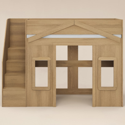 Flair Nixon Oak Playhouse High Sleeper Bed with Storage - thumbnail 3