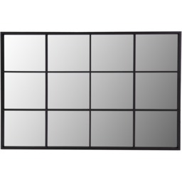 Charles Bentley Large Black Industrial Garden Mirror 120 x 80cm