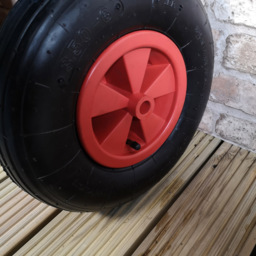Samuel Alexander Orange Pneumatic Wheelbarrow Wheel and Axel 13 x 3 inches - thumbnail 4
