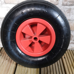 Samuel Alexander Orange Pneumatic Wheelbarrow Wheel and Axel 13 x 3 inches - thumbnail 2