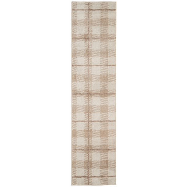 Kukoon Oscar Angus Flat Cream Tartan Plaid Rug 80 x 300cm - image 1