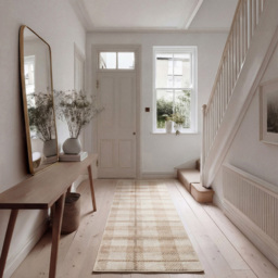 Kukoon Oscar Angus Flat Cream Tartan Plaid Rug 80 x 300cm - thumbnail 2