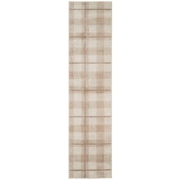 Kukoon Oscar Angus Flat Cream Tartan Plaid Rug 80 x 300cm - thumbnail 1