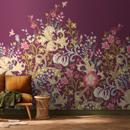 Origin Murals Trailing Lily Purple Wall Mural - thumbnail 1