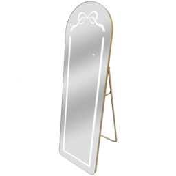 Standing LED Bow Mirror Gold - thumbnail 3