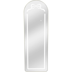 Standing LED Bow Mirror Gold