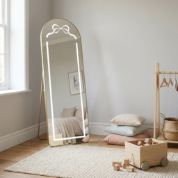 Standing LED Bow Mirror Gold - thumbnail 4