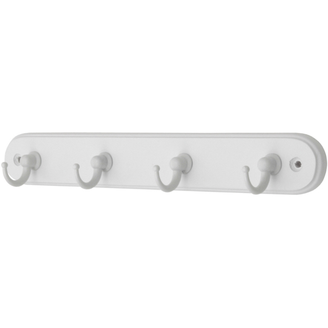 Headbourne White 4 Hook Coat Rail - image 1