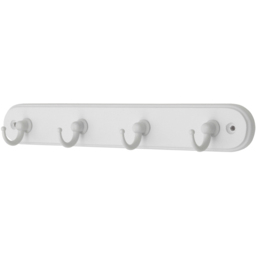 Headbourne White 4 Hook Coat Rail - thumbnail 1