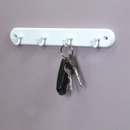 Headbourne White 4 Hook Coat Rail - thumbnail 2