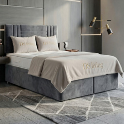 DS Living Orion Silver King Size Plush Ottoman Bed