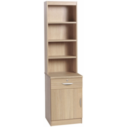 R White Cabinets Brown Single Door Single Drawer 4 Shelf Cupboard with Hutch - thumbnail 2