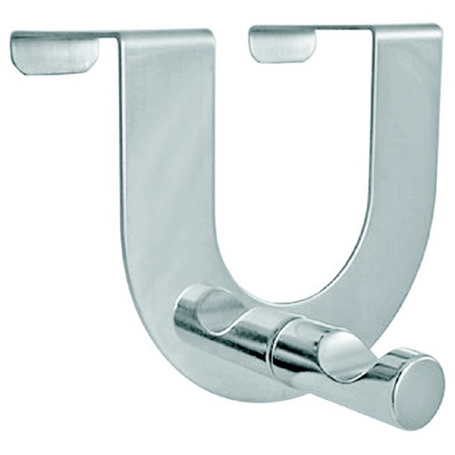 Chrome U Shaped Over Door Coat Hook