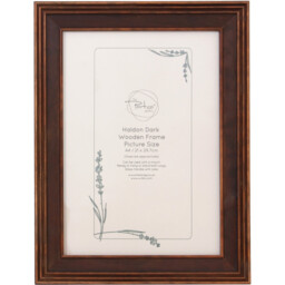 The Port. Co Gallery Haldon Brown Wooden Photo Frame A4