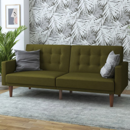 Dorel Wimberly 3 Seater Green Linen Futon