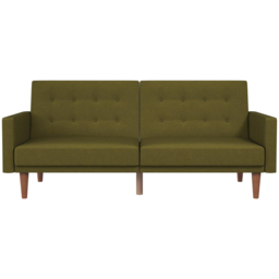 Dorel Wimberly 3 Seater Green Linen Futon - thumbnail 3