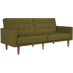 Dorel Wimberly 3 Seater Green Linen Futon - thumbnail 2