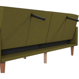 Dorel Wimberly 3 Seater Green Linen Futon - thumbnail 4