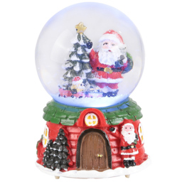 Living and Home Santa Claus Snow Ball Music Box Christmas Ornament - thumbnail 4
