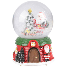 Living and Home Santa Claus Snow Ball Music Box Christmas Ornament - thumbnail 3