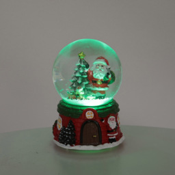 Living and Home Santa Claus Snow Ball Music Box Christmas Ornament - thumbnail 2