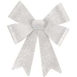 Silver Shimmer Bow Large - Silver - thumbnail 2