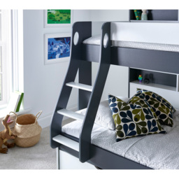Bedmaster Oliver Grey and White Triple Sleeper Bunk Bed - thumbnail 2
