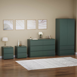 Vida Designs Denver 4 Piece Jasper Green Bedroom Furniture Set