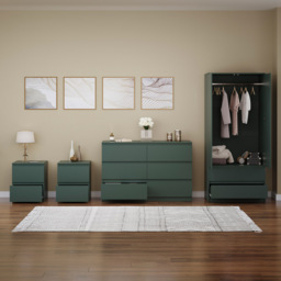 Vida Designs Denver 4 Piece Jasper Green Bedroom Furniture Set - thumbnail 4