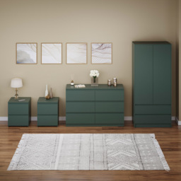 Vida Designs Denver 4 Piece Jasper Green Bedroom Furniture Set - thumbnail 2
