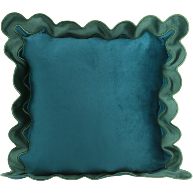 Matilda Scallop Edge Cushion Teal - image 1