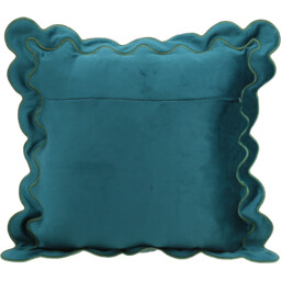Matilda Scallop Edge Cushion Teal - thumbnail 2