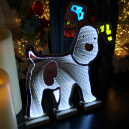 Samuel Alexander Infinity Light Up Snowdog Christmas Decoration 40cm