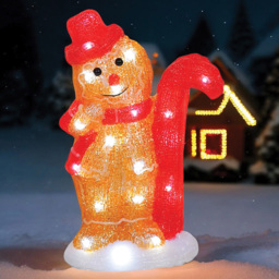 Xmas Haus Acrylic 30 Warm White LED Gingerbread Man 30cm
