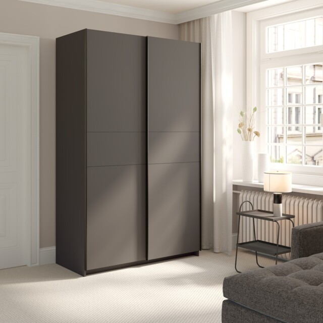 Andora Anthracite 2 Sliding Door Midi Wardrobe - image 1
