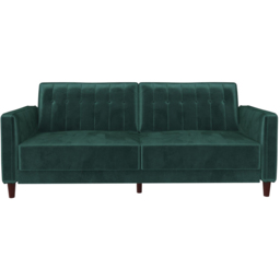 Dorel Pin Tufted Green Velvet Transitional Sofa Bed - thumbnail 3