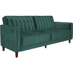 Dorel Pin Tufted Green Velvet Transitional Sofa Bed - thumbnail 2