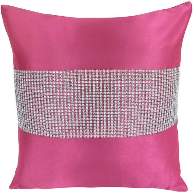 Velosso Manhattan Fuchsia Diamante Filled Cushion 43 x 43cm 2 Pack - image 1