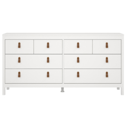 Florence Barcelona 8 Drawer White Double Dresser - thumbnail 3