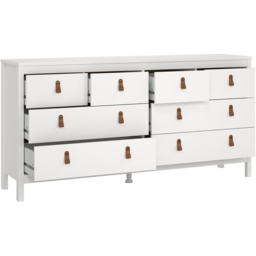 Florence Barcelona 8 Drawer White Double Dresser - thumbnail 4