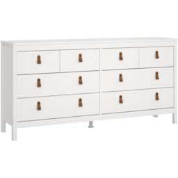 Florence Barcelona 8 Drawer White Double Dresser - thumbnail 2