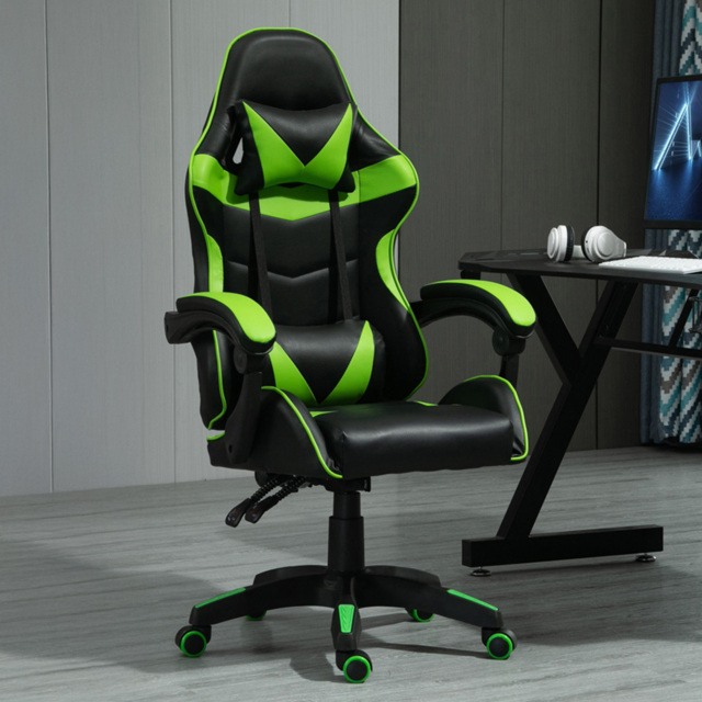 Green Adjustable Tilt and Swivel Gaming Chair - image 1