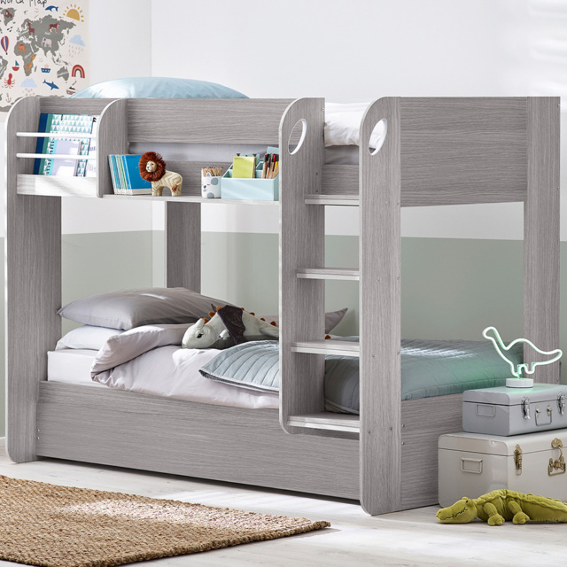 Julian Bowen Mars Grey Oak Bunk Bed with Underbed - image 1