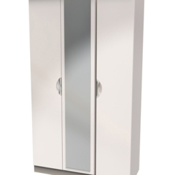 Crowndale Camden Ready Assembled 3 Door Kashmir Gloss Mirrored Wardrobe - thumbnail 2